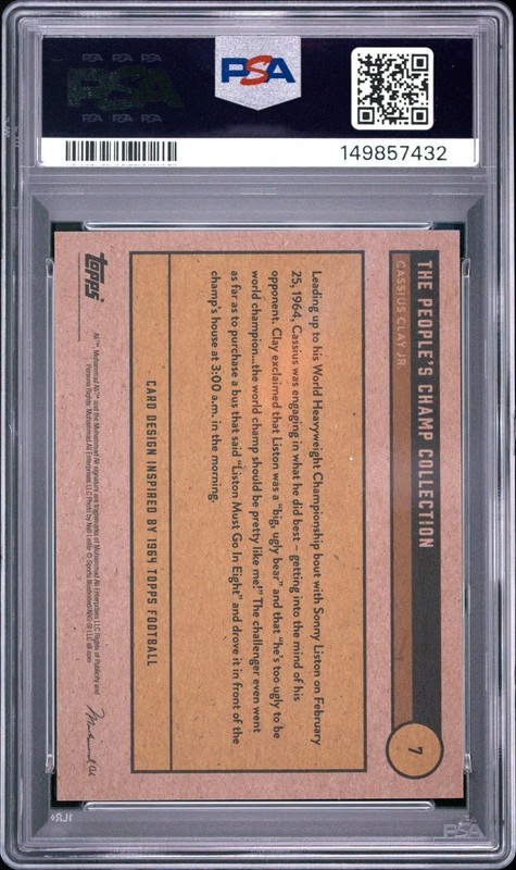 2021 TOPPS MUHAMMAD ALI THE PEOPLE'S CHAMP #7 SILVER SERIAL # 1/5 PSA 10 POP 1 view 2