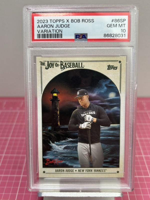Aaron Judge 2023 Topps X Bob Ross Joy of Baseball Variation #86 SP PSA 10 Yankee