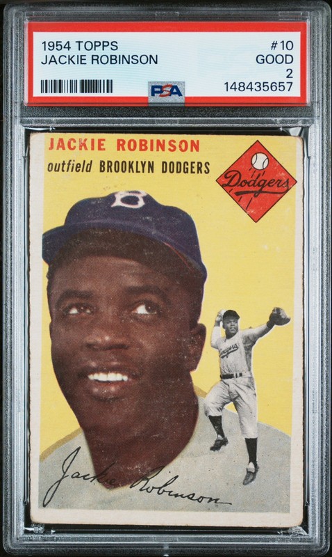 1954 Topps #10 Jackie Robinson PSA 2