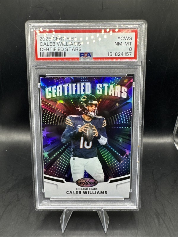 2025 Panini Certified - Certified Stars Caleb Williams #CST-CWS PSA 8 NM-MT💎🔥