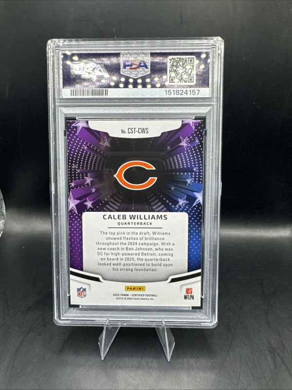 2025 Panini Certified - Certified Stars Caleb Williams #CST-CWS PSA 8 NM-MT💎🔥 view 2
