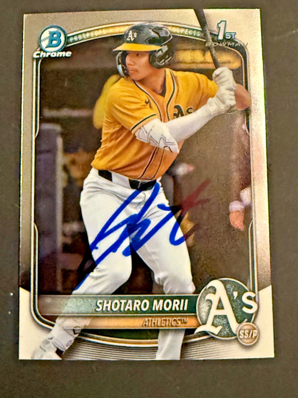 SHOTARO MORII signed auto 2025 Bowman Chrome Next Ohtani? autographed BCP-170