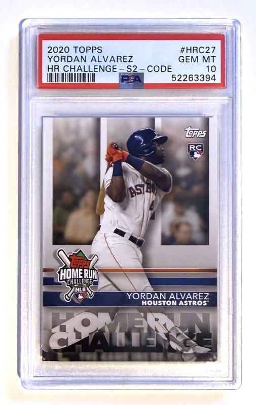 2020 Topps Home Run Challenge RC Yordan Alvarez #HRC27 PSA 10! Rookie! POP 6!