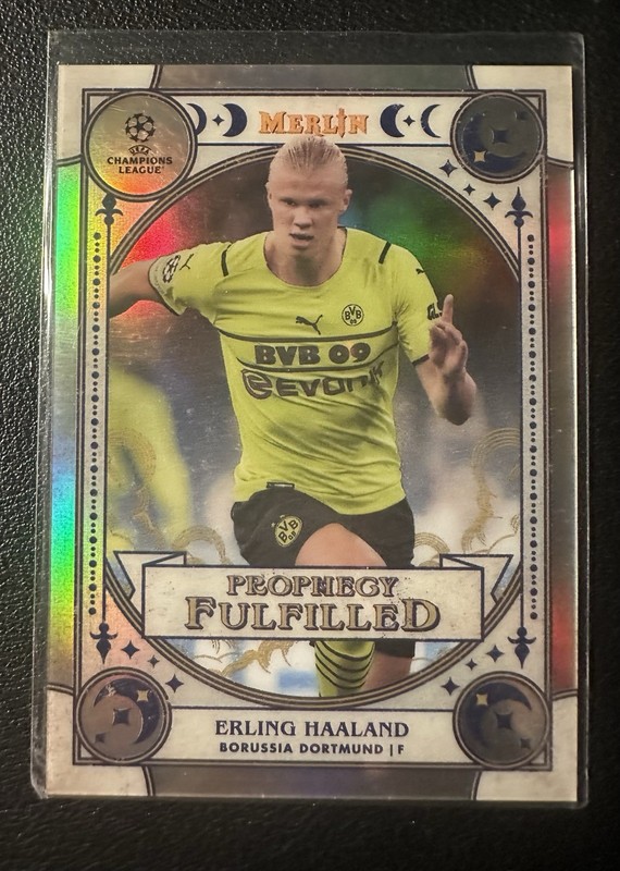 2021-22 Topps Merlin UEFA UCL Prophecy Fulfilled #PF8 Erling Haaland