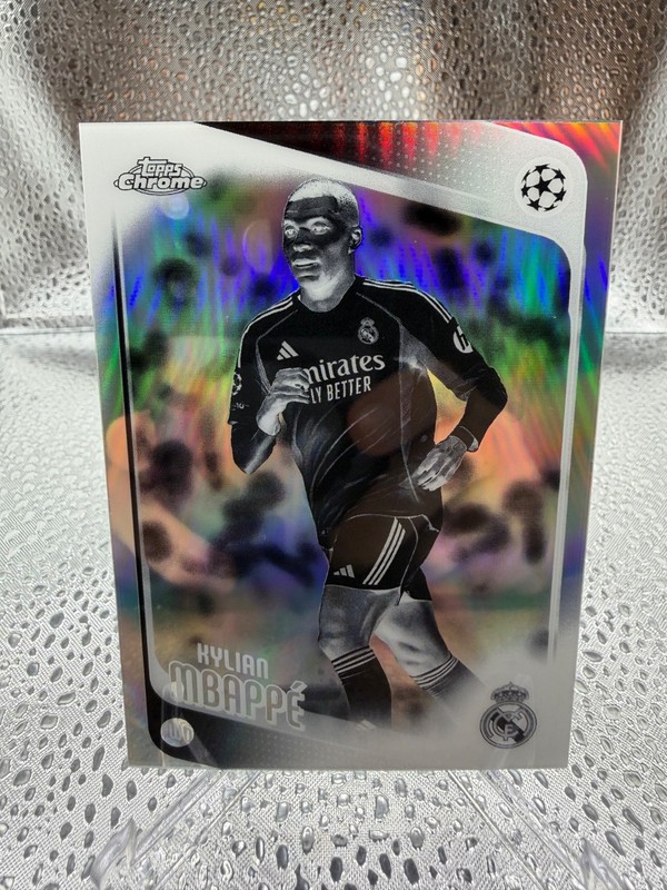 2025-26 Topps Chrome UEFA Club Competitions Kylian Mbappe Negative Refractor