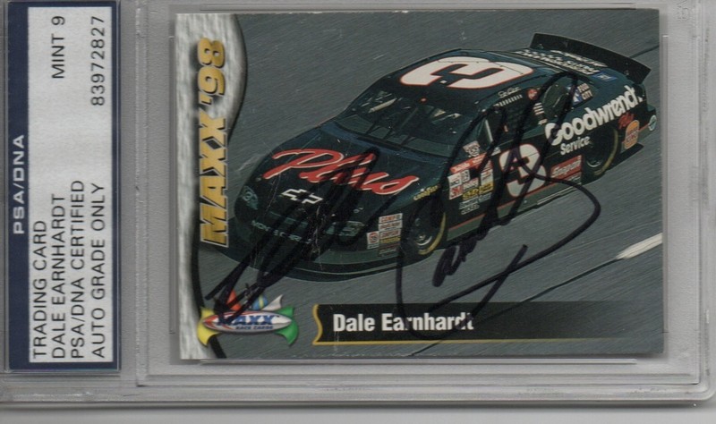 1998 MAXX DALE EARNHARDT SR AUTOGRAPHED Card#33 MINT 9 PSA/DNA AUTO GRADE ONLY