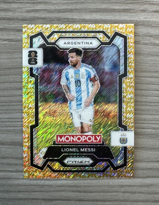 2026 Panini FIFA Prizm Monopoly Lionel Messi /500 Gold Money Shimmer Argentina 1