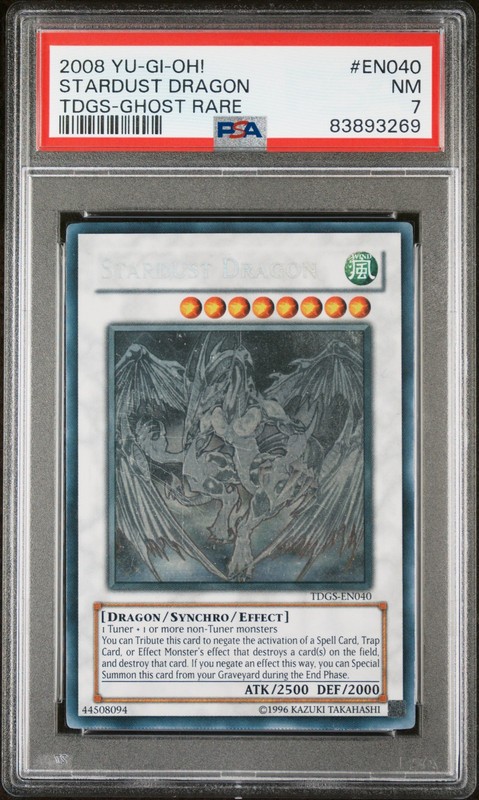 Stardust Dragon TDGS-EN040 Ghost Rare Unlimited Yugioh PSA 7 *269