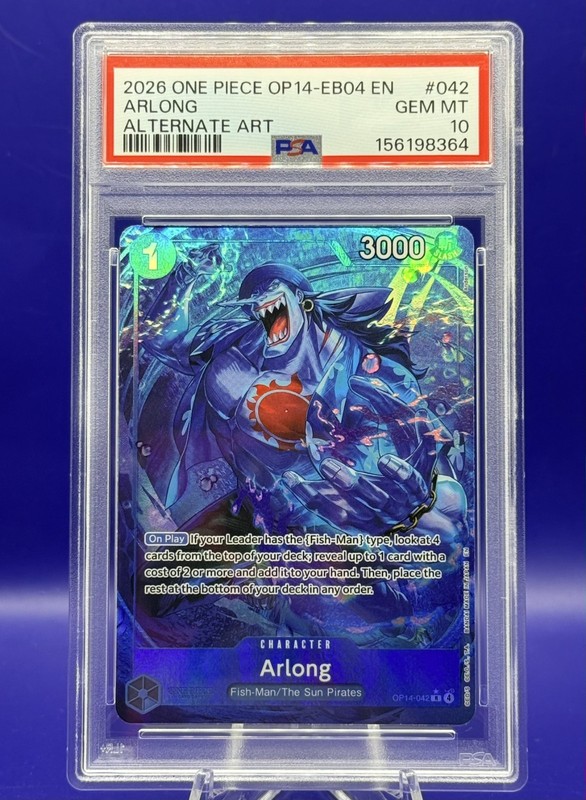 Arlong (Alternate Art) OP14-042 The Azure Sea's Seven Foil PSA 10 One Piece