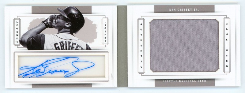 2014 National Treasures Legends Ken Griffey Jr Auto Jumbo Game Used Patch 7/25