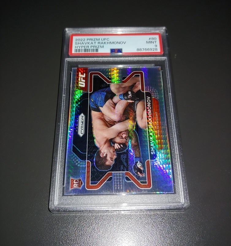 Shavkat Rakhmonov 2023 Panini UFC Hyper Prizm PSA 9 #80