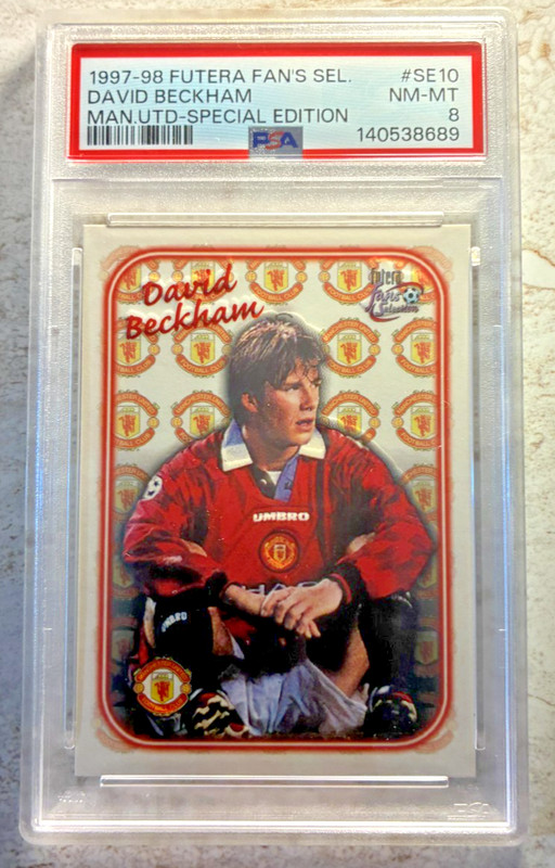 1997 Futera Fan's Sel. David Beckham Man. Utd Special Edition PSA 8 NM-MT