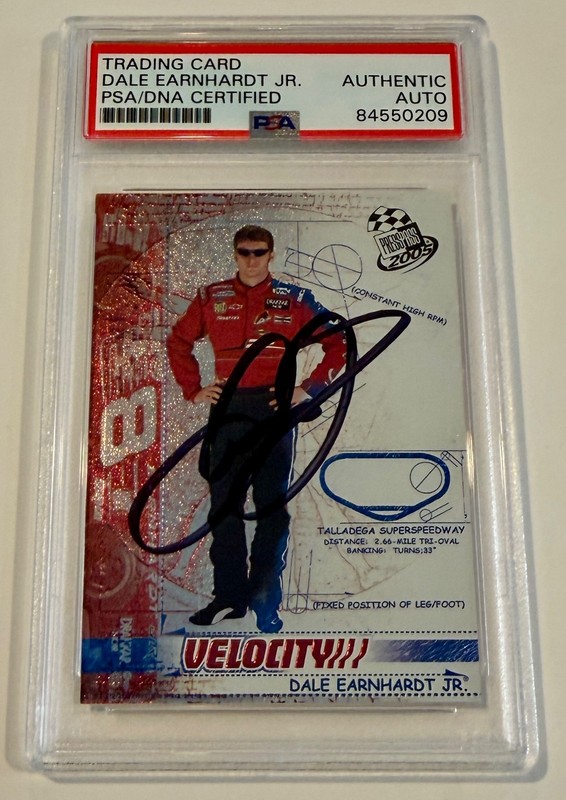 2005 Press Pass Velocity Dale Earnhardt Jr. NASCAR Signed Auto Card #7 PSA DNA