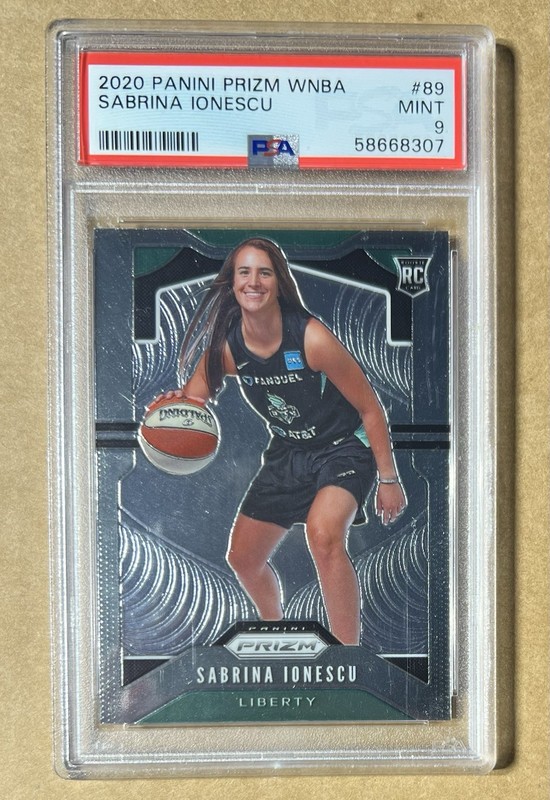 2020 Panini Prizm WNBA SABRINA IONESCU RC Rookie #89 PSA 9 New York Liberty