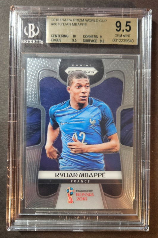 2018 Panini Prizm World Cup Soccer Kylian Mbappe Rookie BGS 9.5