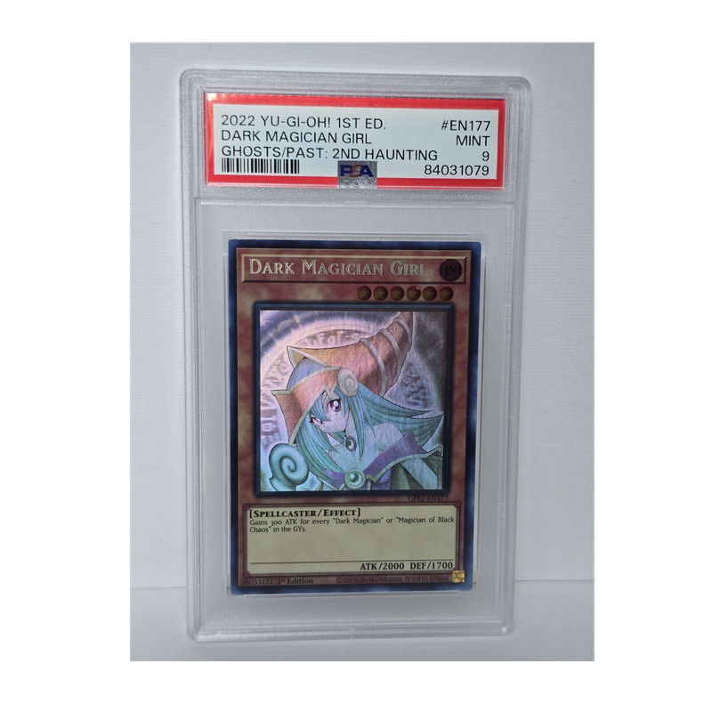 Yugioh - Dark Magician Girl 1st Edition Ghost Rare PSA 9 GEM MINT