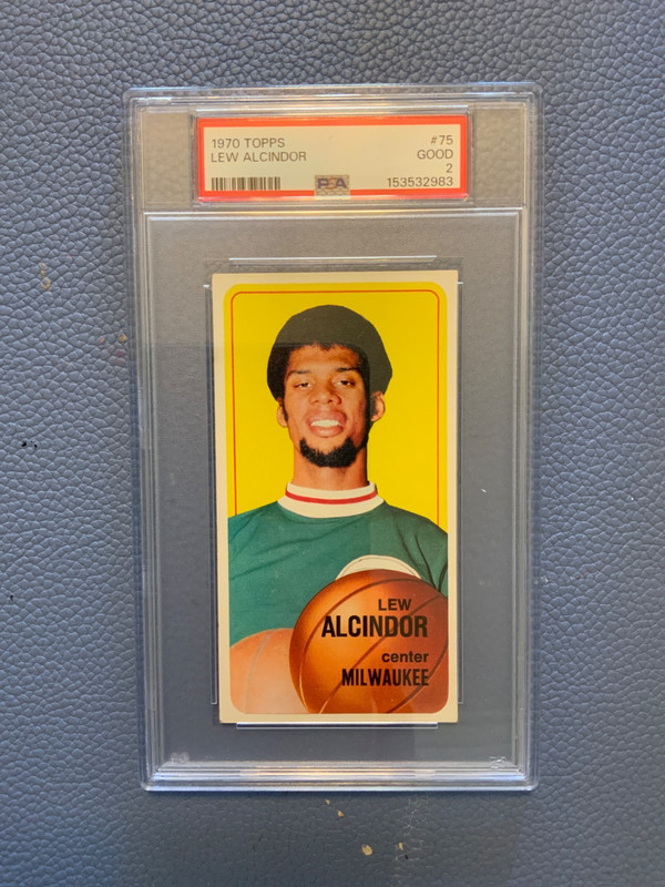1970 Topps #75 Lew Alcindor (Kareem Abdul-Jabbar) PSA 2 2nd Year Basketball Card
