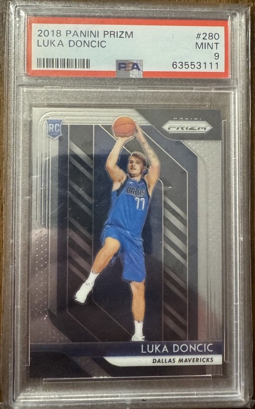 2018 Panini Prizm Luka Doncic RC Rookie #280 Mavericks PSA 9