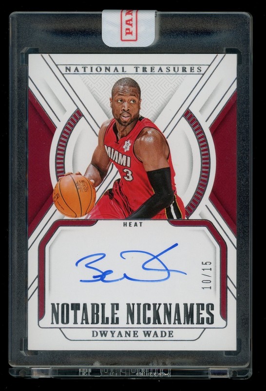 2024-25 National Treasures Dwyane Wade Notable Nicknames Auto /15 Autograph Heat