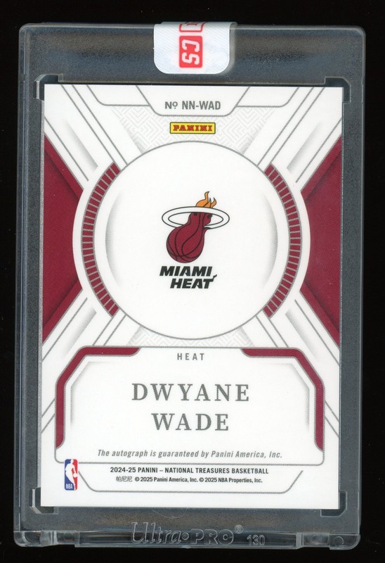 2024-25 National Treasures Dwyane Wade Notable Nicknames Auto /15 Autograph Heat view 2