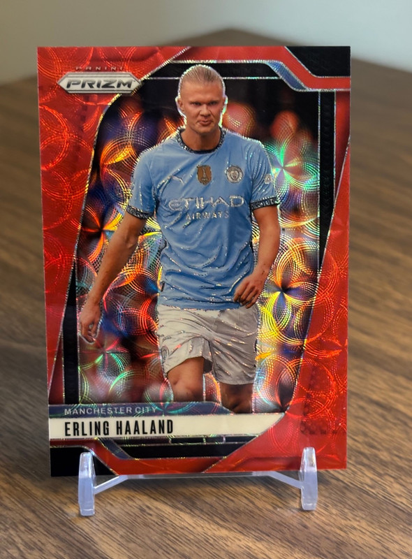 Erling Haaland 2024-25 Panini Prizm Premier League EPL #9 Red Choice Prizm /30