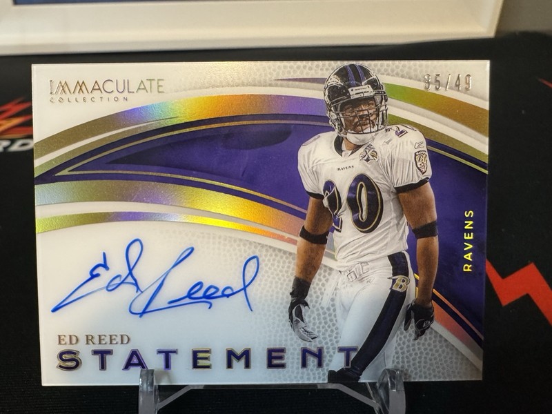 2025 Immaculate Ed Reed On Card Auto /49 Statement SS-ERD