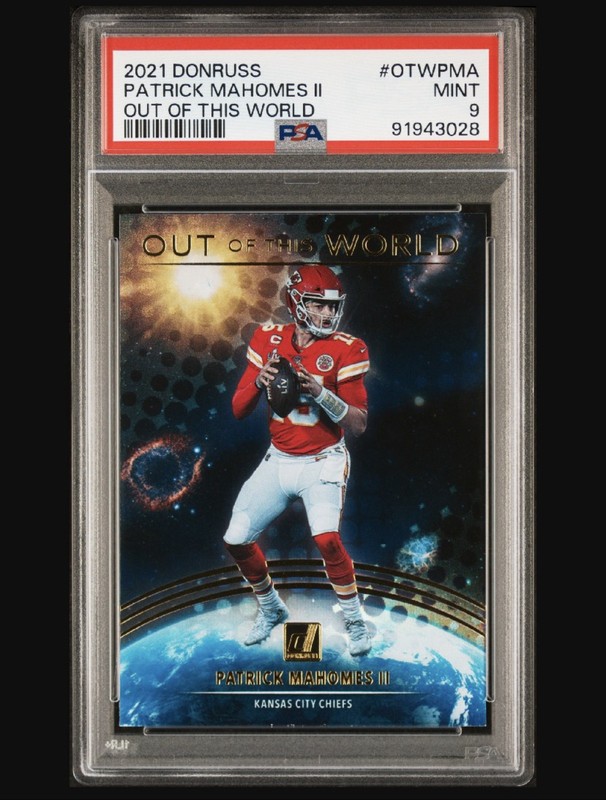 2021 Donruss Patrick Mahomes II Out of This World PSA 9 Chiefs #OTWPMA