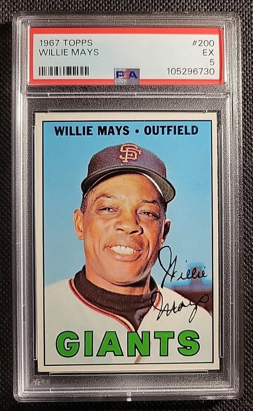 1967 TOPPS #200 WILLIE MAYS PSA 5 San Francisco Giants 