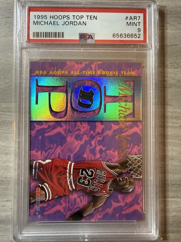 1995-96 NBA Hoops MICHAEL JORDAN Top Ten Chicago Bulls #AR7 PSA 9