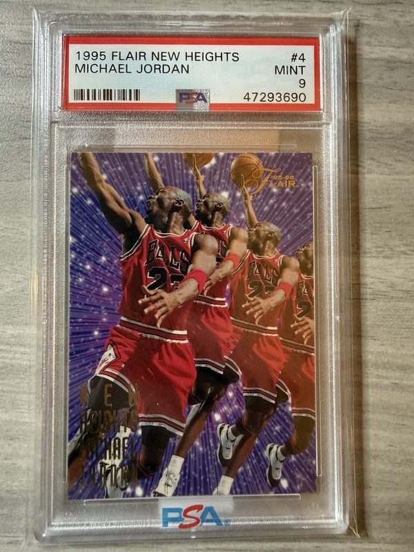 1995 FLAIR NEW HEIGHTS #4 MICHAEL JORDAN PSA 9