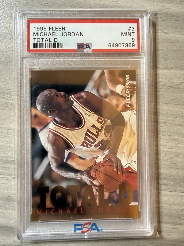 1995 FLEER TOTAL D #3 MICHAEL JORDAN BULLS HOF PSA 9