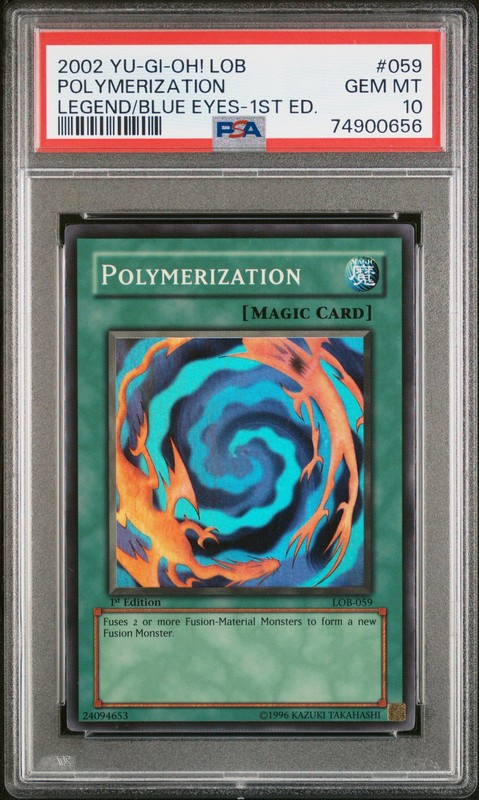 Polymerization LOB-059 Super Rare Wavy 1st Edition Yugioh PSA 10 *656