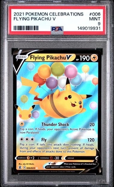 FLYING PIKACHU V #006 PSA 9 • 2021 POKEMON CELEBRATIONS