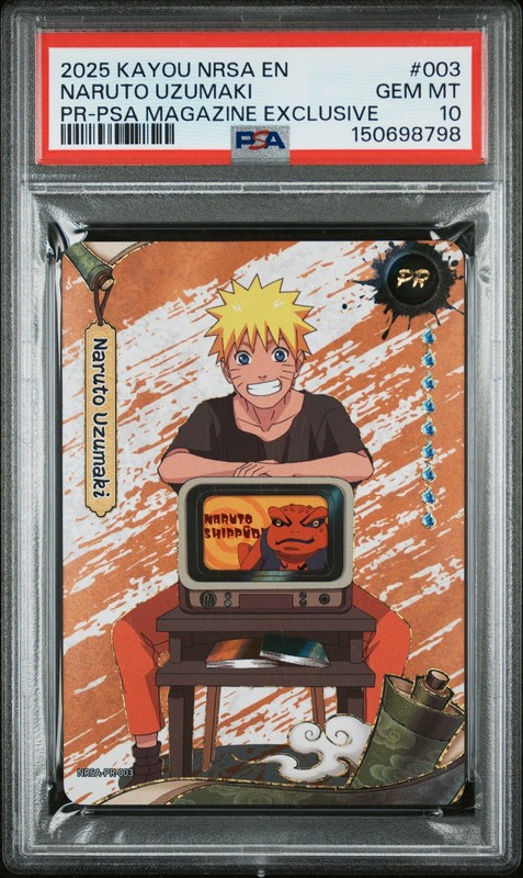 Naruto Uzumaki 003 PSA Magazine Exclusive Naruto PSA 10
