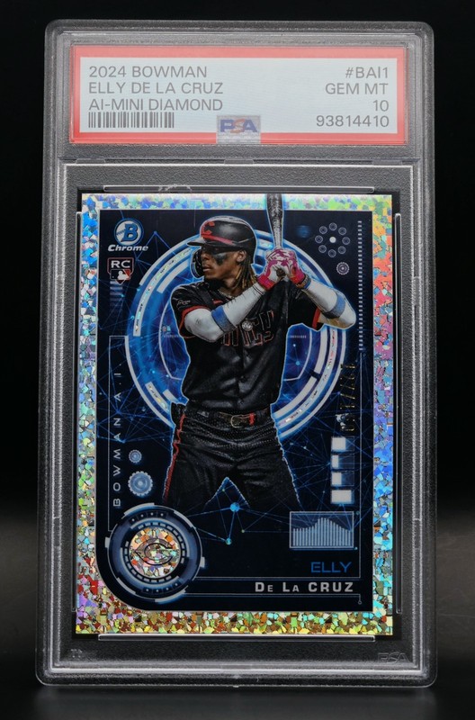 2024 Bowman Elly De La Cruz AI Mini Diamond Refractor PR:150 RC PSA 10 GEM view 2