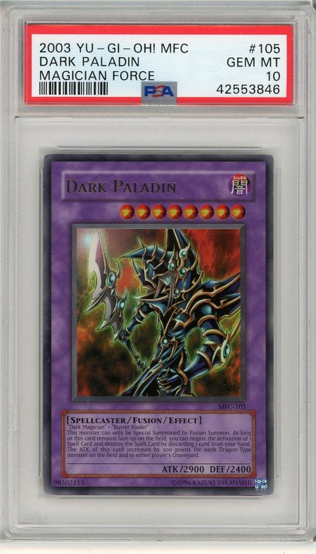 Dark Paladin MFC-105 Ultra Rare Unlimited Yugioh PSA 10 *846