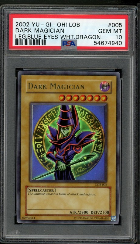 Dark Magician LOB-005 Ultra Rare 2002 Original Yugioh PSA 10 *940