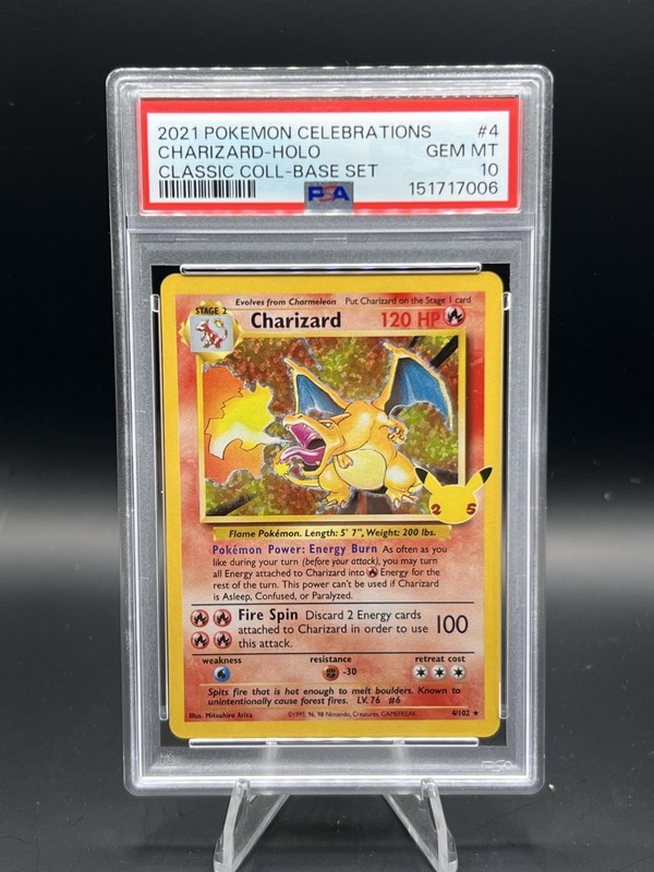 2021 POKEMON CELEBRATIONS CLASSIC COLLECTION #4 CHARIZARD-HOLO PSA 10