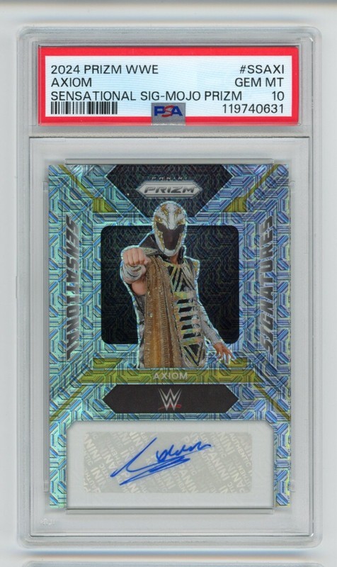 AXIOM PSA 10 Auto - Mojo Prizm #/25 Sensational Signatures 2024 Panini Prizm WWE