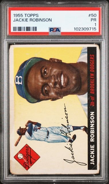 1955 Topps #50 JACKIE ROBINSON - PSA 1 - HOF BROOKLYN DODGERS