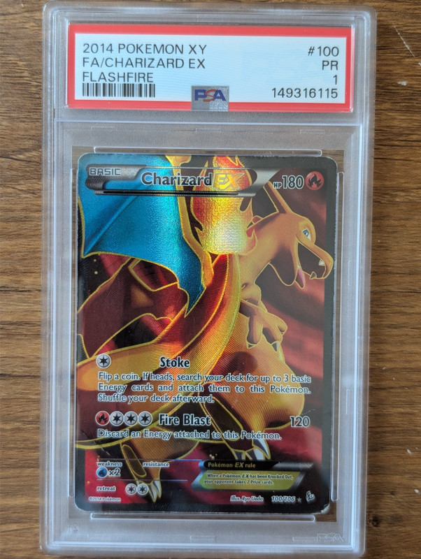 2014 Pokemon XY Flashfire PSA 1 Charizard #100 Holo Full Art FA