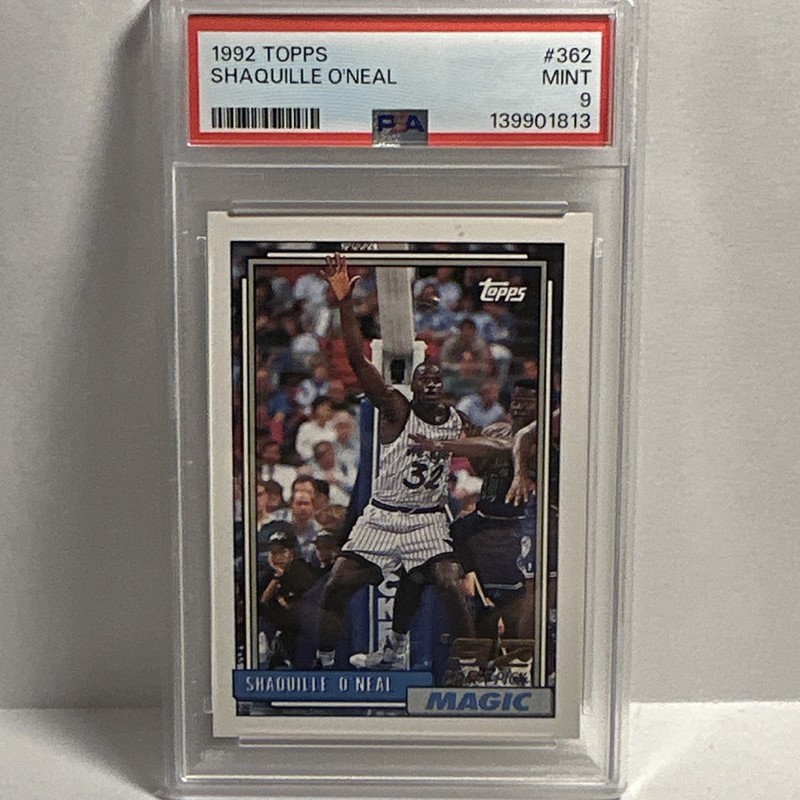 Topps 1992-93 Shaquille O'Neal Rookie PSA 9 #362 Orlando Magic NBA