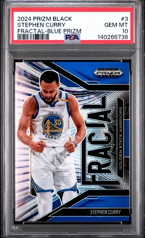 2024 Prizm Black Stephen Curry Fractal- Blue Prizm  Gem Mint PSA 10, /199 💎