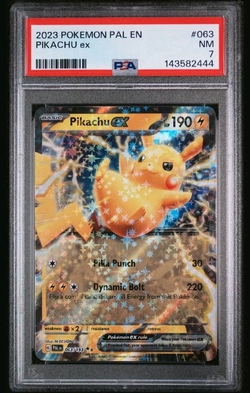 2023 POKEMON PAL EN-PALDEA EVOLVED #063 PIKACHU EX PSA 7