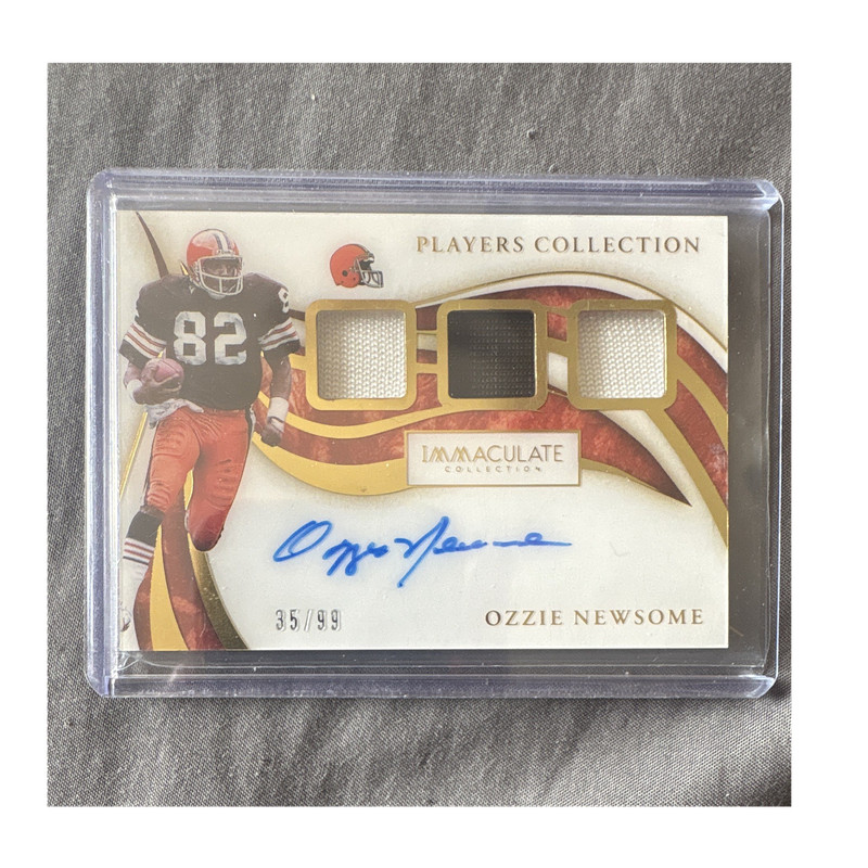 2020 Immaculate OZZIE NEWSOME Players Collection Auto Patch HOF Browns /99