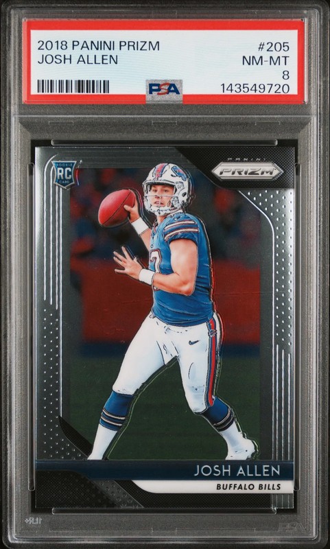 PSA 8 2018 Panini Prizm Josh Allen Rookie RC #205