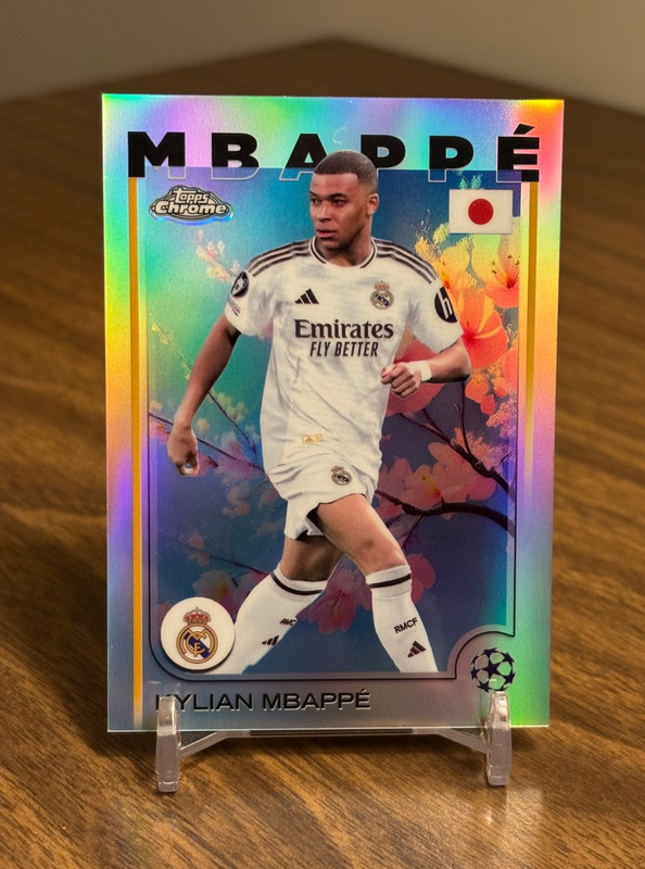 Kylian Mbappe 2024-25 Topps Chrome UCC Japan #1 Cherry Blossom Refractor SSP