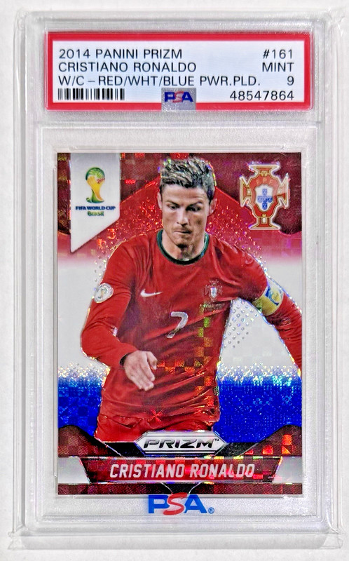 2014 World Cup Prizm 161 CRISTIANO RONALDO Red White Blue Plaid Prizm PSA 9 ⚽️🔥