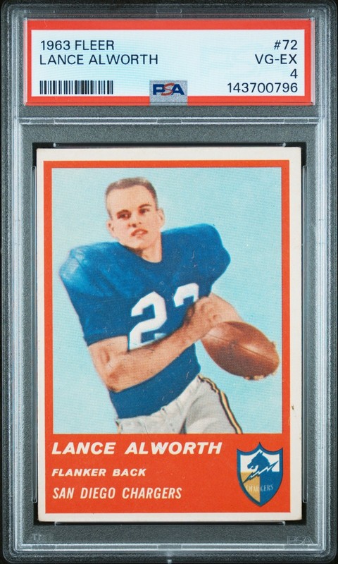 1963 Fleer Lance Alworth RC #72 PSA 4 🔥 Rookie HOF Vintage AFL