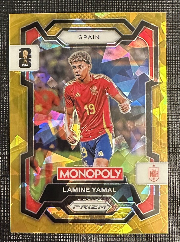 Panini 2026 Monopoly Prizm Gold Cracked Ice Lamine Yamal #41 FIFA World Cup SSP